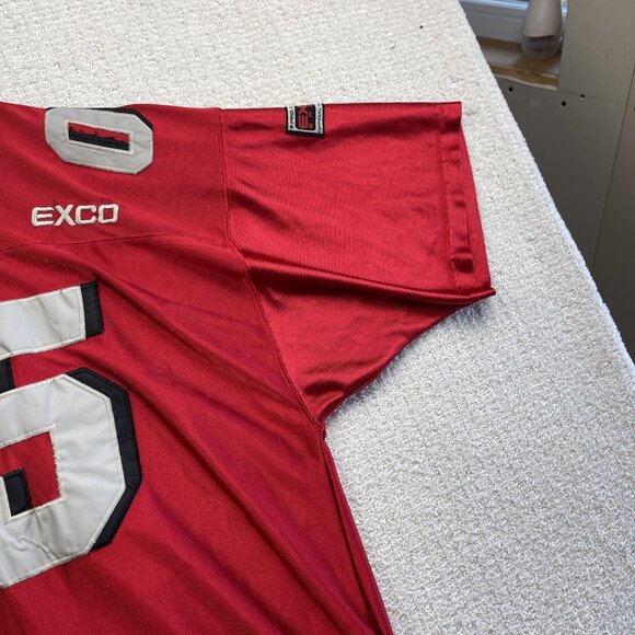 VTG Exco Sport Athletic Y2K Baggy Hip Hop Football Jersey Men Sz XL Red / Silver - Picture 4 of 15